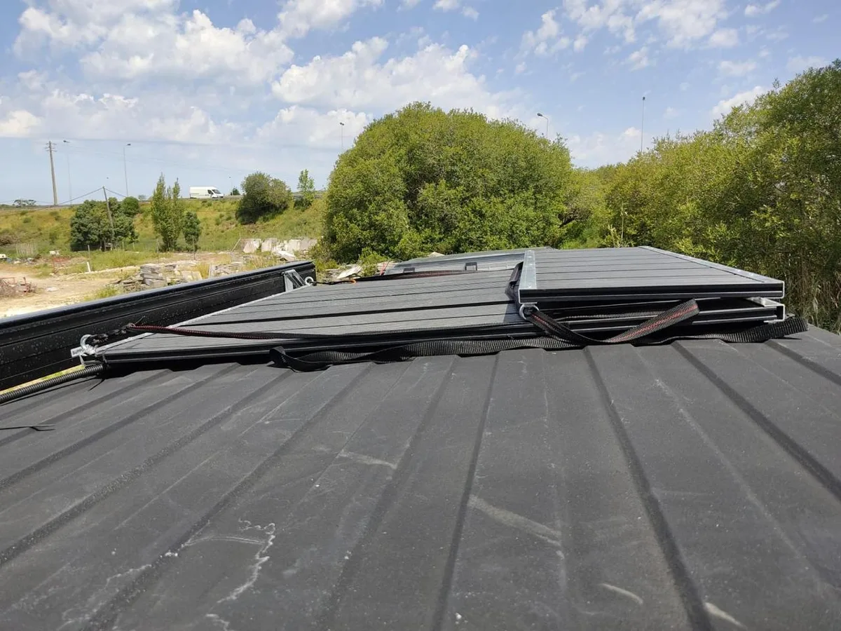 Roof structure seen from another angle in an outdoor setting