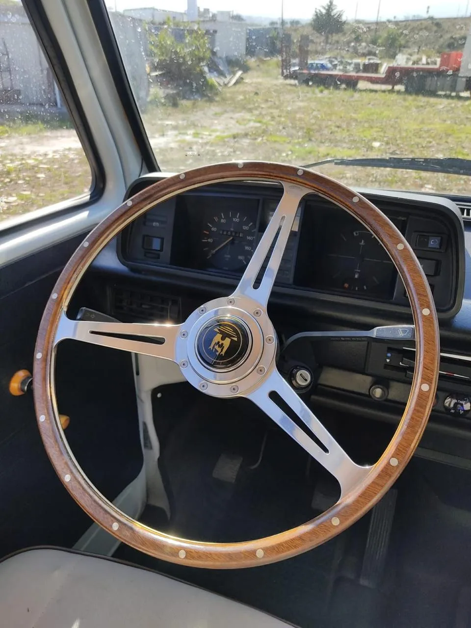 Detail of the restored original instrument panel